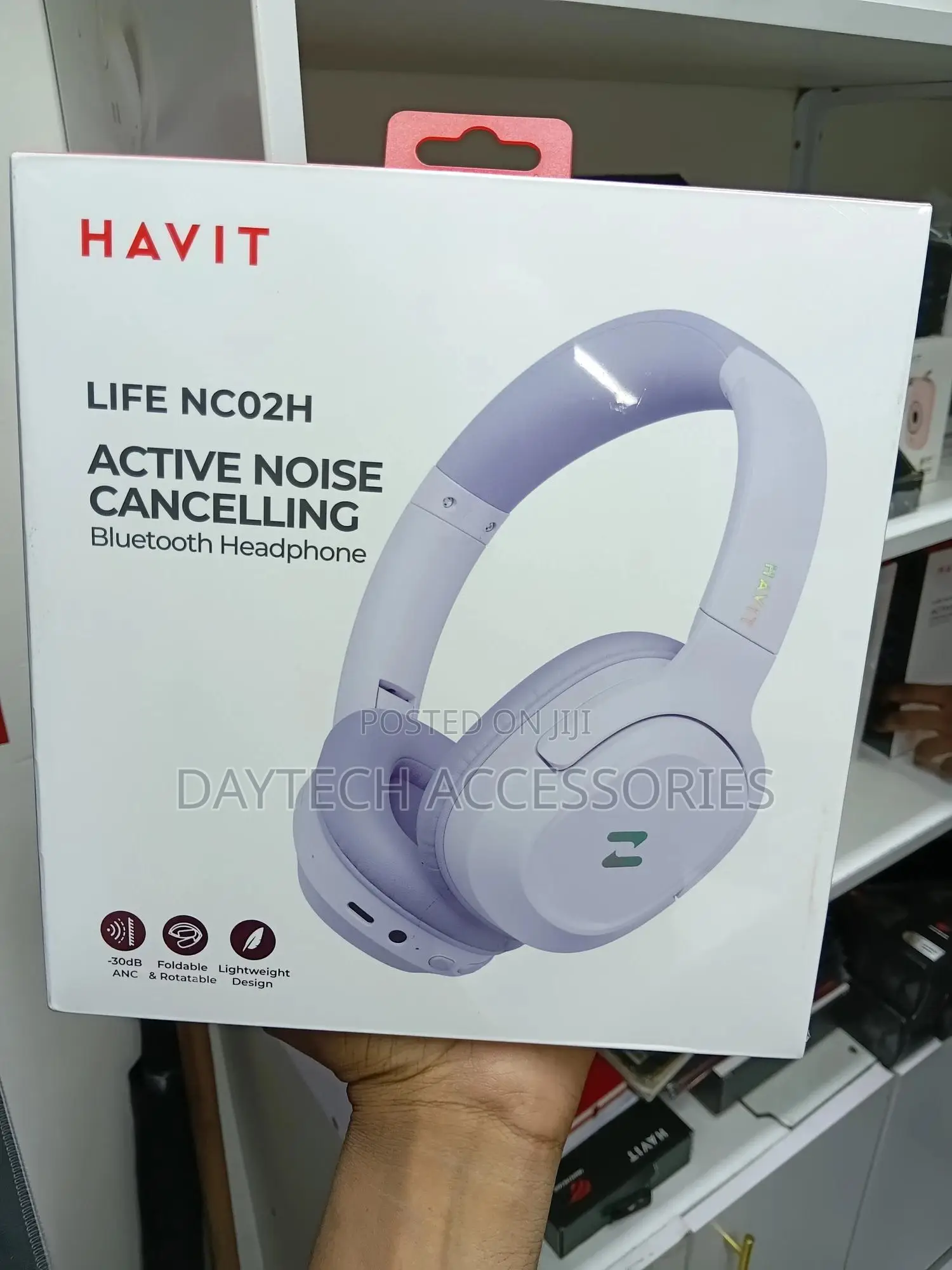 The Havit Life Nc02h Active Noise Cancelling Bluetooth Headphone.