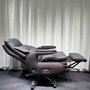 Imported Leather Upholstered Director's Desk Seat