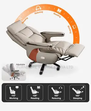 Imported Leather Upholstered Director's Desk Seat