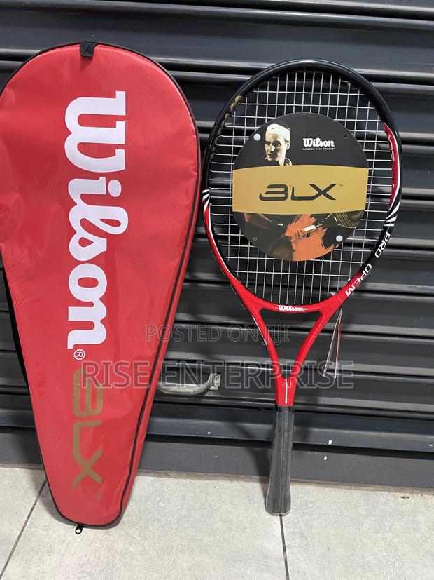 Wilson BLX Lawn Tennis Racket With a Free Bag-Red