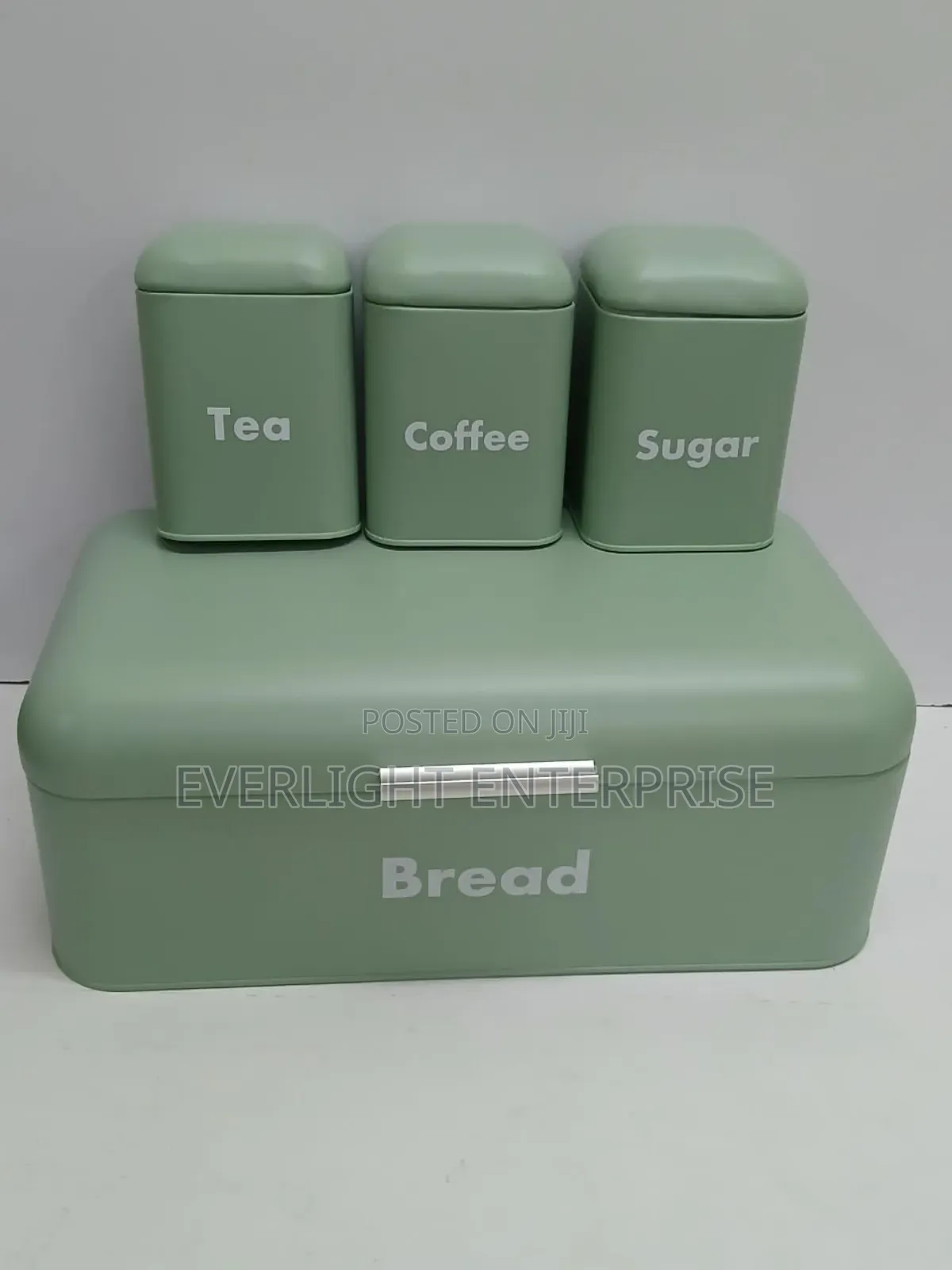 Unique and Elegant Bread Storage Bin With 3pcs Canisters