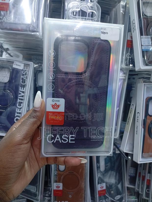Purple Leather Case for the iPhone 16 Pro