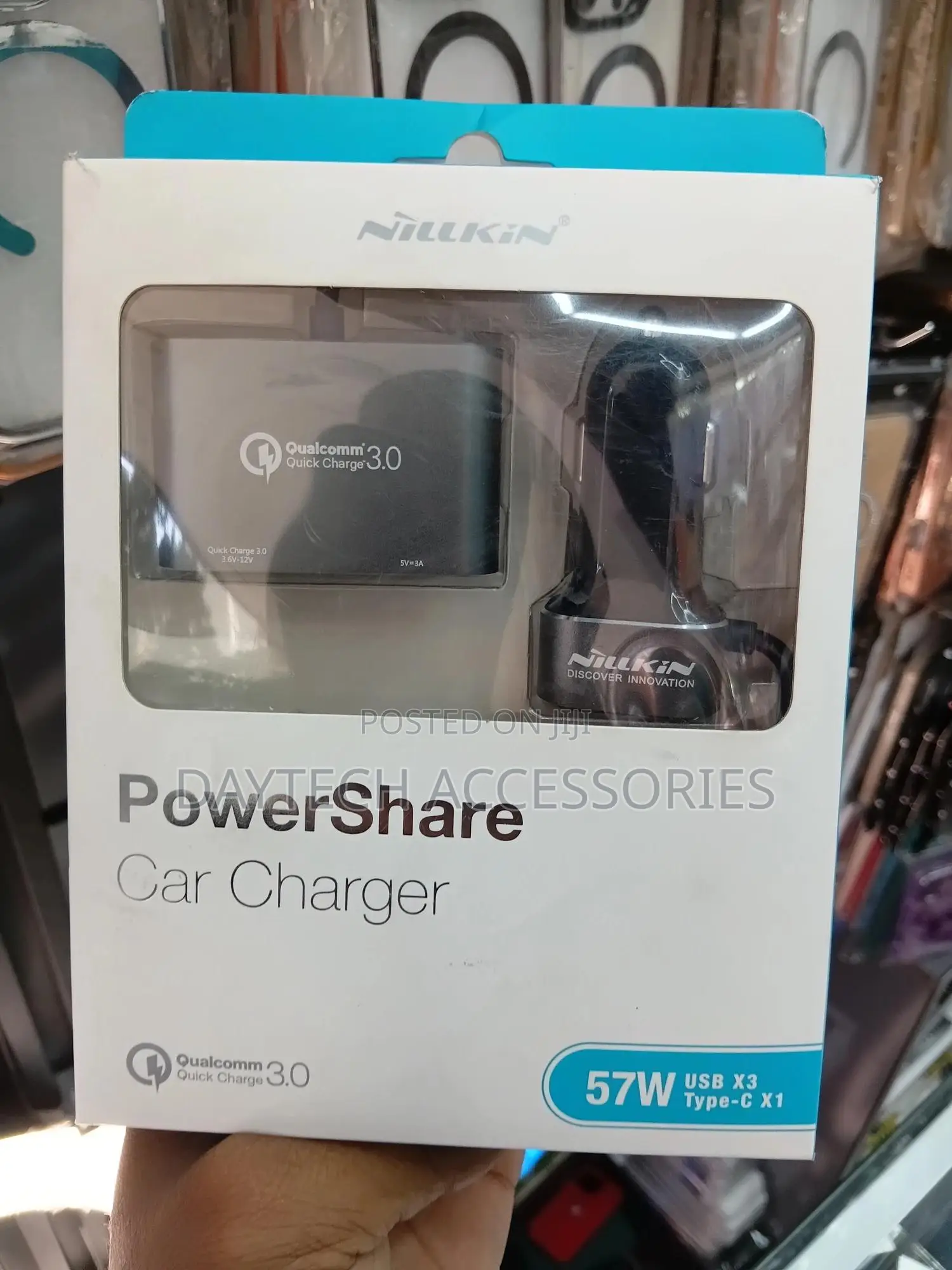 Nillkin Power Share Car Charger 57w Qc 3.0-3 Usb + 1 Type C Port