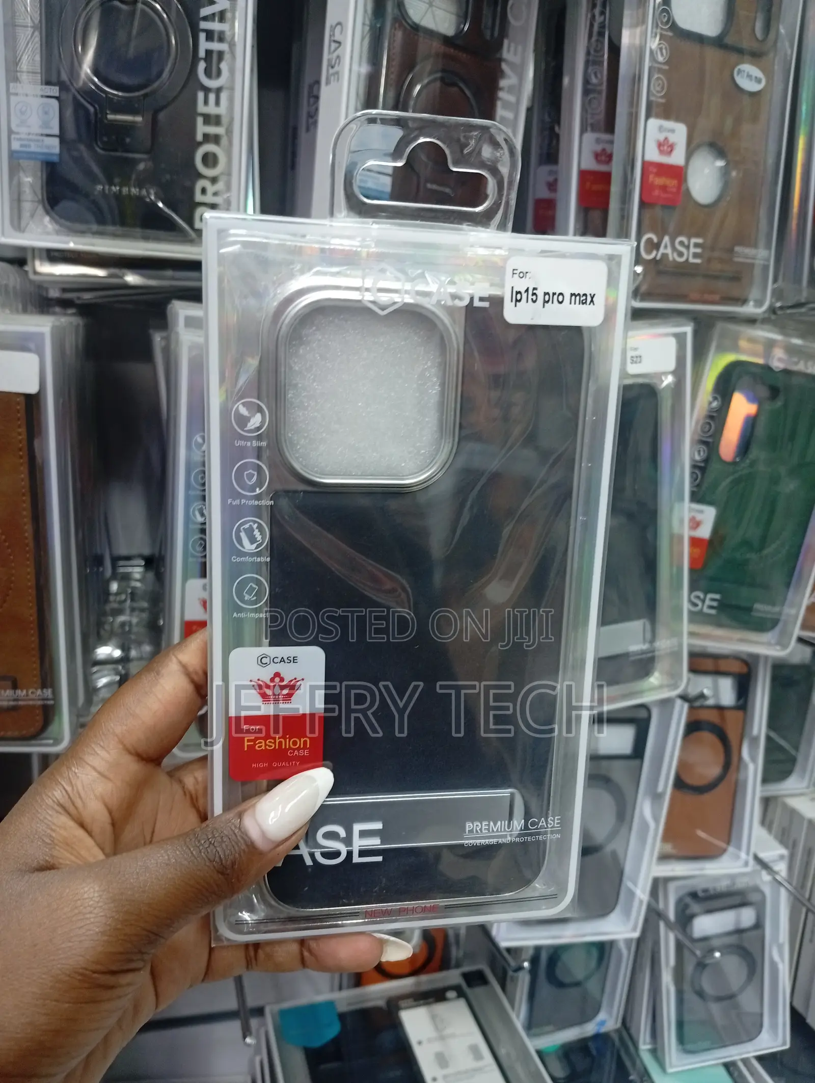 Branded Premium Protective Case Designed for the iPhone 15 Pro Max.
