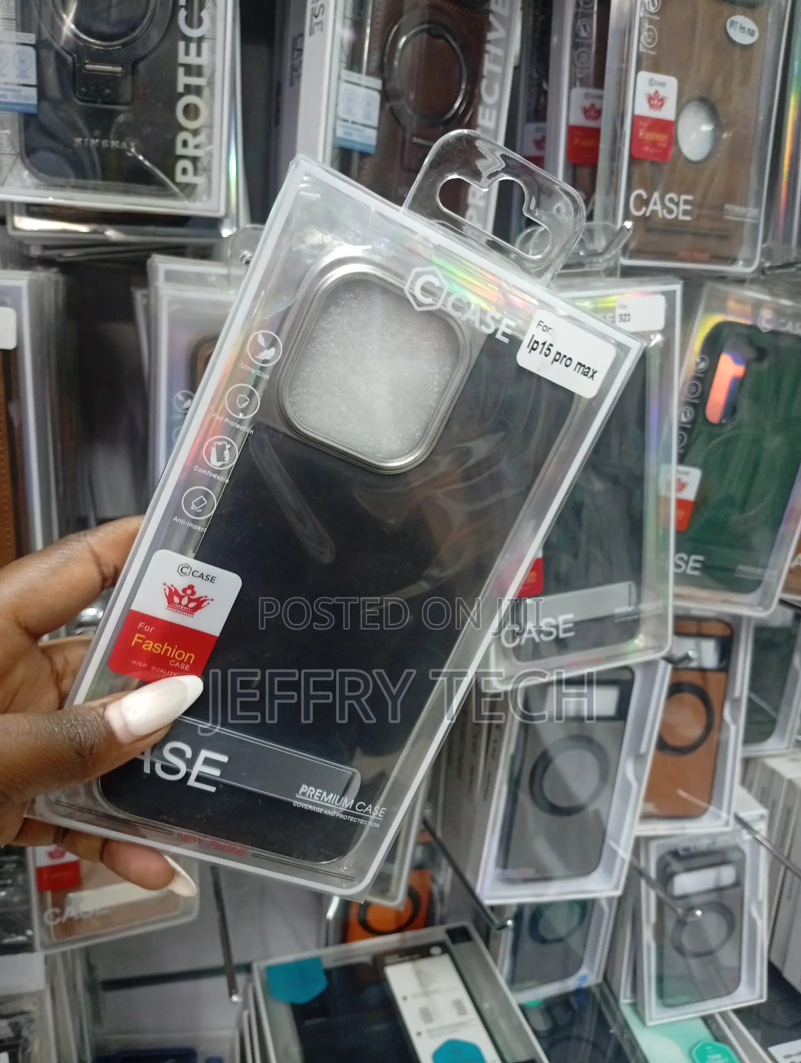 Branded Premium Protective Case Designed for the iPhone 15 Pro Max.