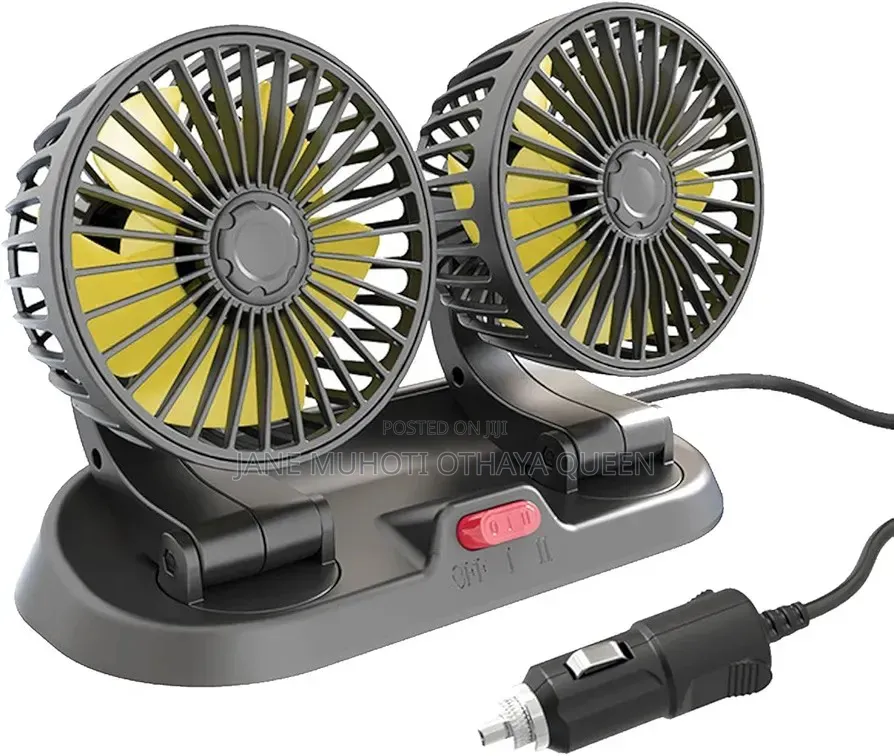 *Car Dash Board/ Windshield Dual Head Car Fan,
