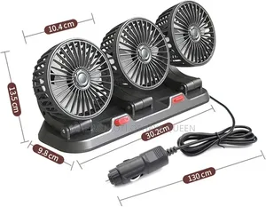 *3 Head Car Cooling Fan 24v Cooling Fan,