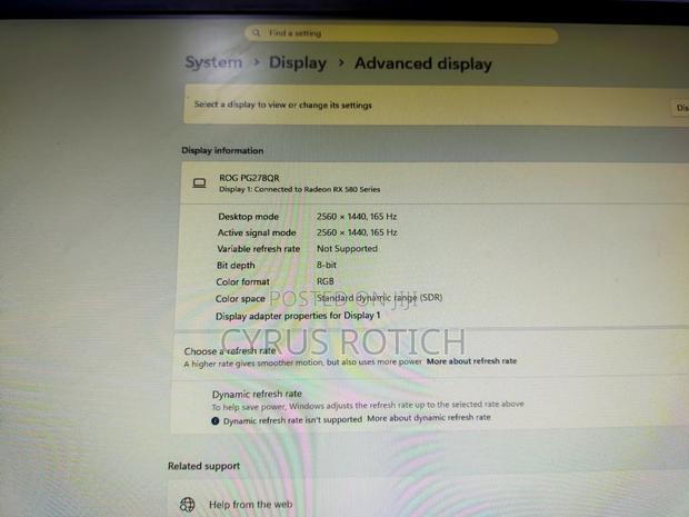 1440p 165hz Monitor