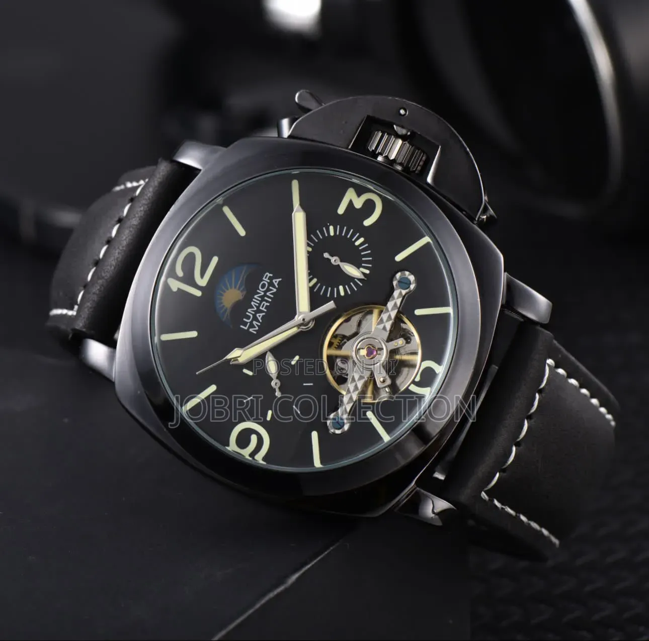 Panerai Black Leather Straps Gents Automatic Watch