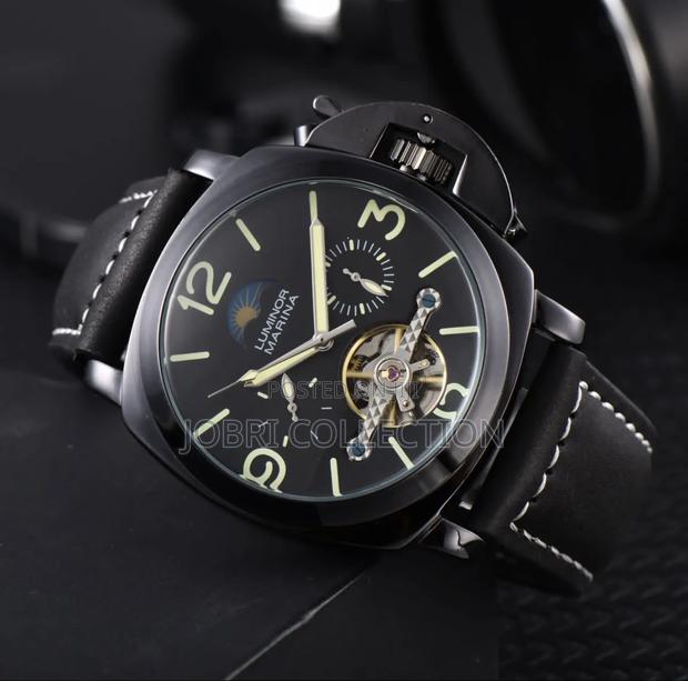 Panerai Black Leather Straps Gents Automatic Watch - thumbnail 4