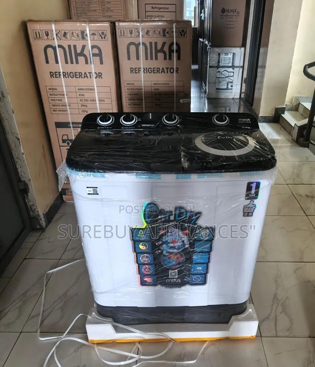 Mika 10kg Wash Spin Twin Tub – Air Dry Function Washing Machine