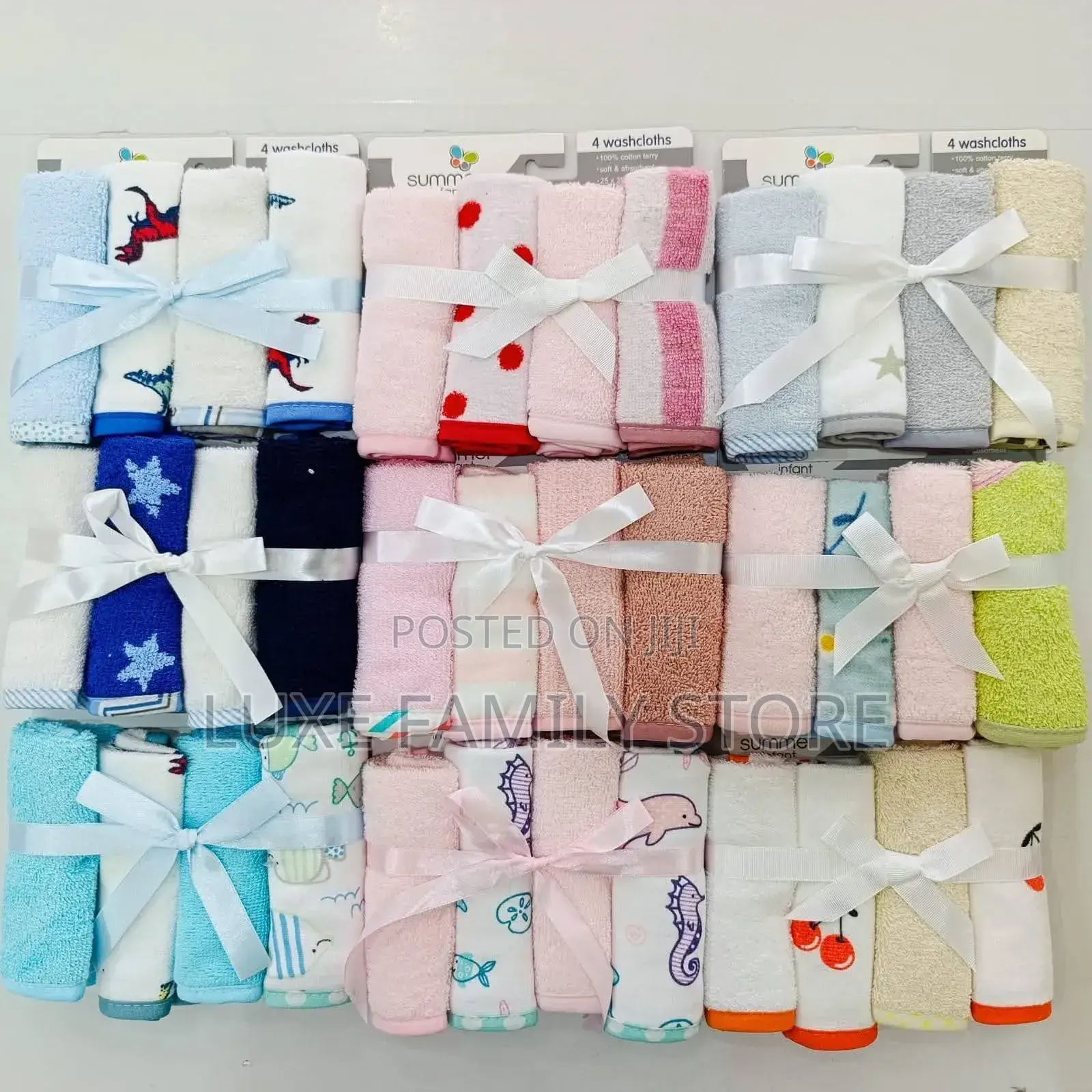 4-Piece Ultra-Soft Baby Washcloth Set