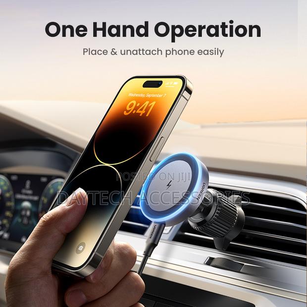 Ugreen Qi2 Wireless Car Charger15w Fast Charging Magnetic Holder. - thumbnail 6