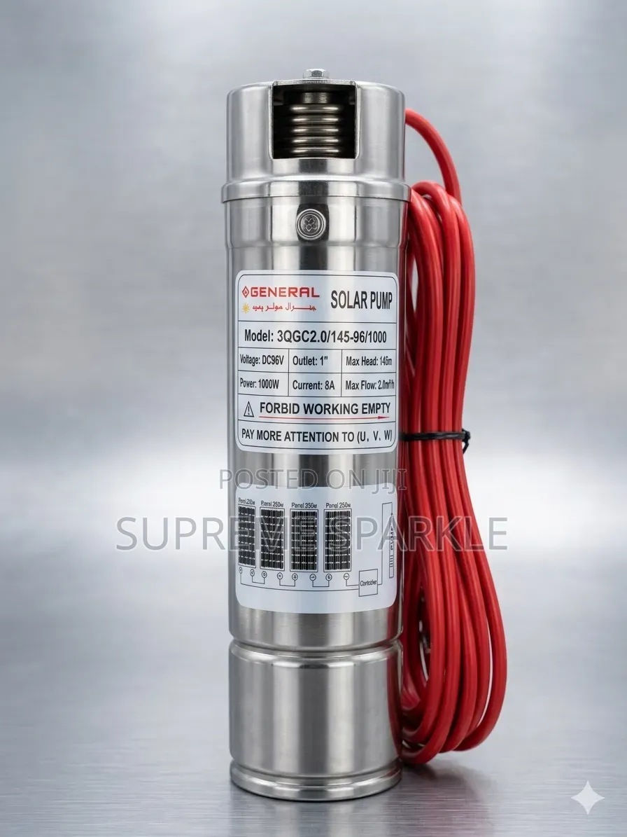 Brushless Solar Water Pump With Control Box 1000w 96v
