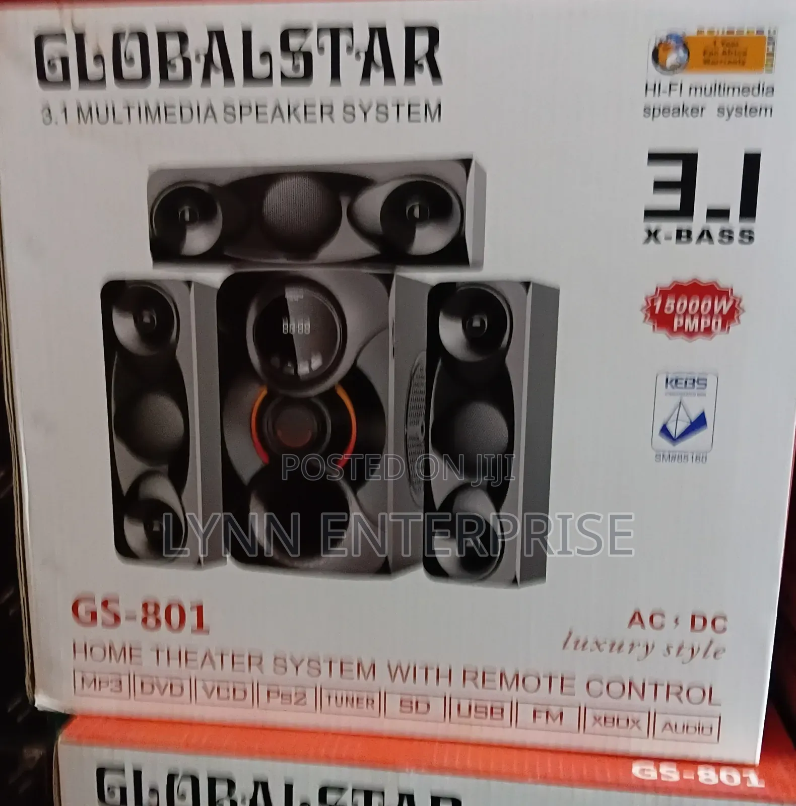 3.1ch Globalstar Home Theater System With Remote Control Woofer