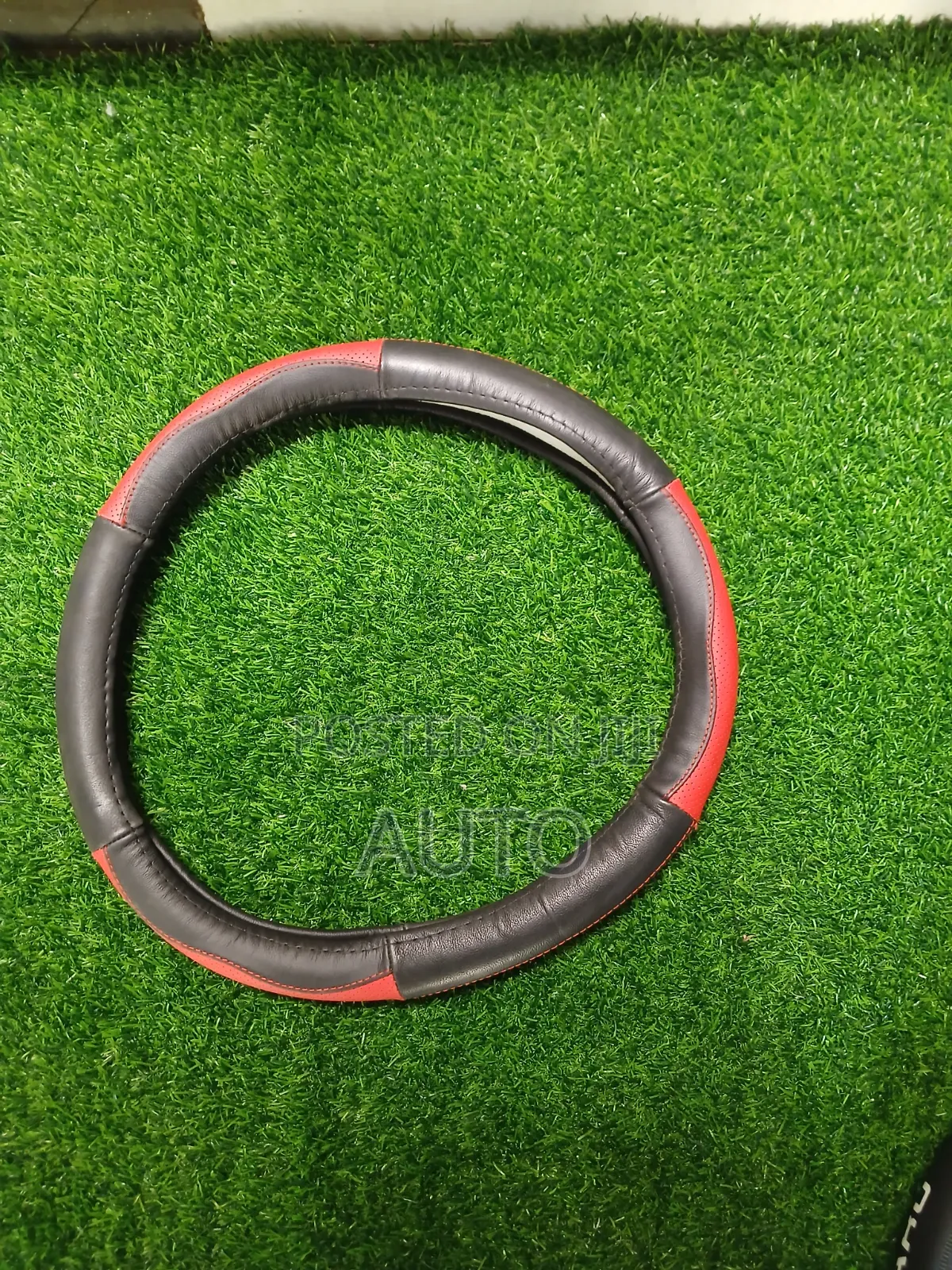 High-Quality Black Red Steering Wheel Cover – Universal Fit