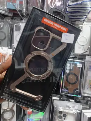 Oatsbasf Z-Shaped Titanium Metal Phone Case for the iPhone 16 Pro.