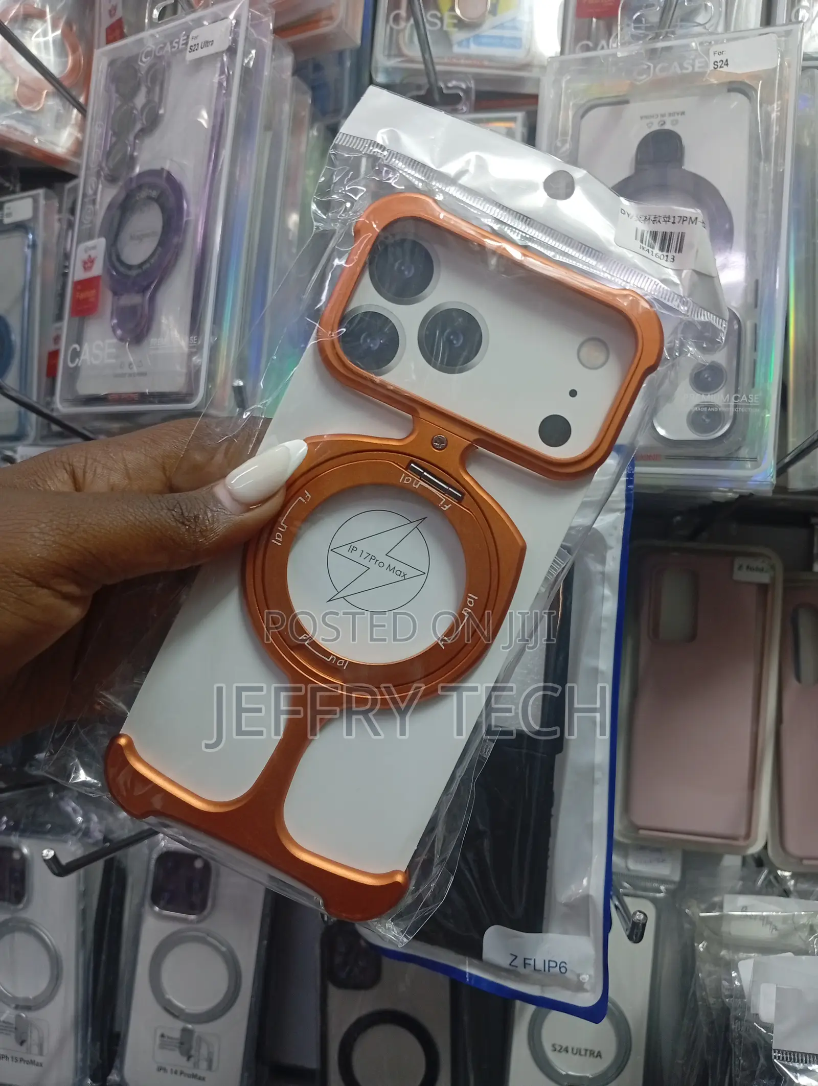 Orange and Silver Item Is a Frameless Metal for the iPhone 17 Pro Max