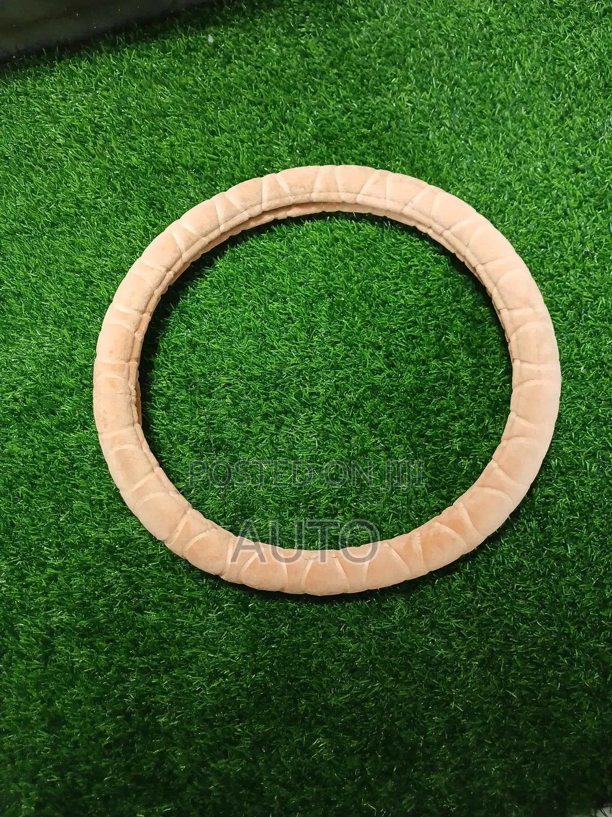 Car Beige Soft Steering Wheel Cover – Comfortable Grip