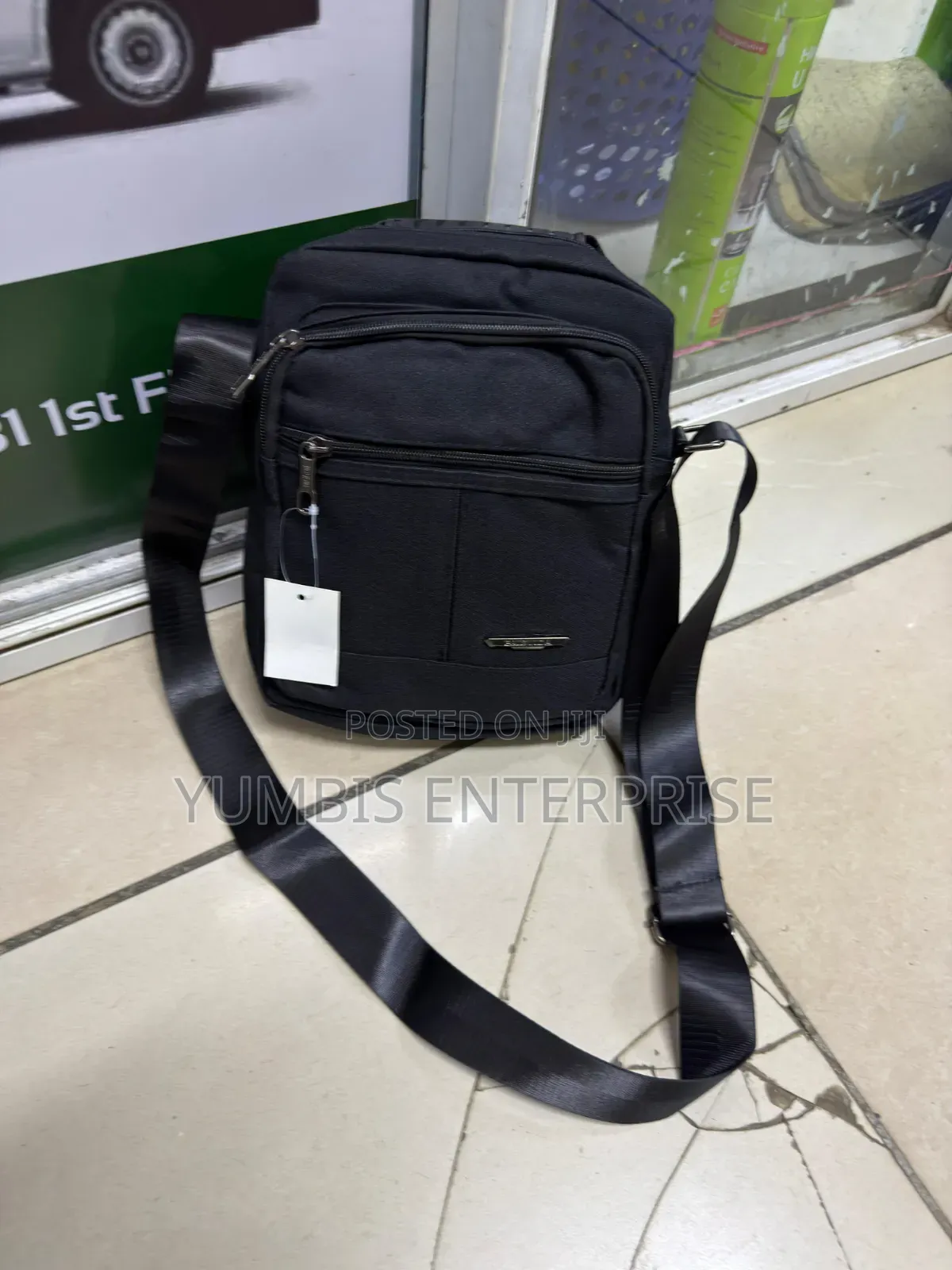 Black Sling Shoulder Side Bag at 1000