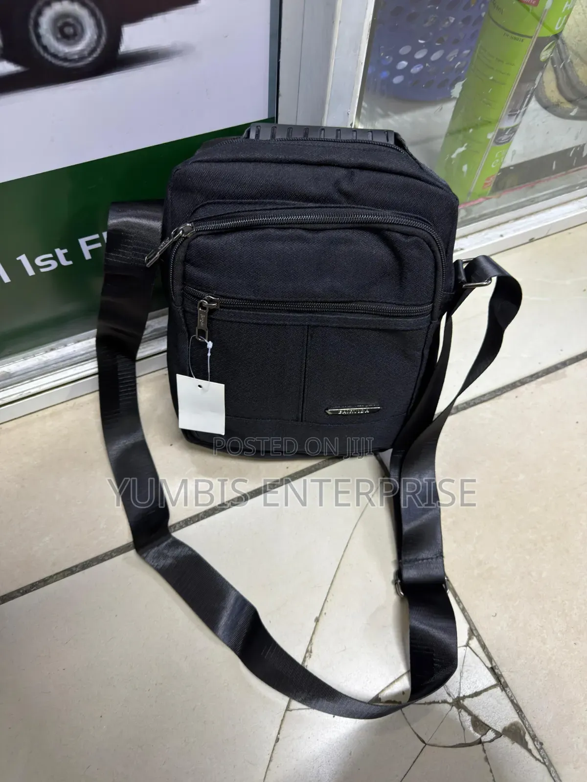 Black Sling Shoulder Side Bag at 1000