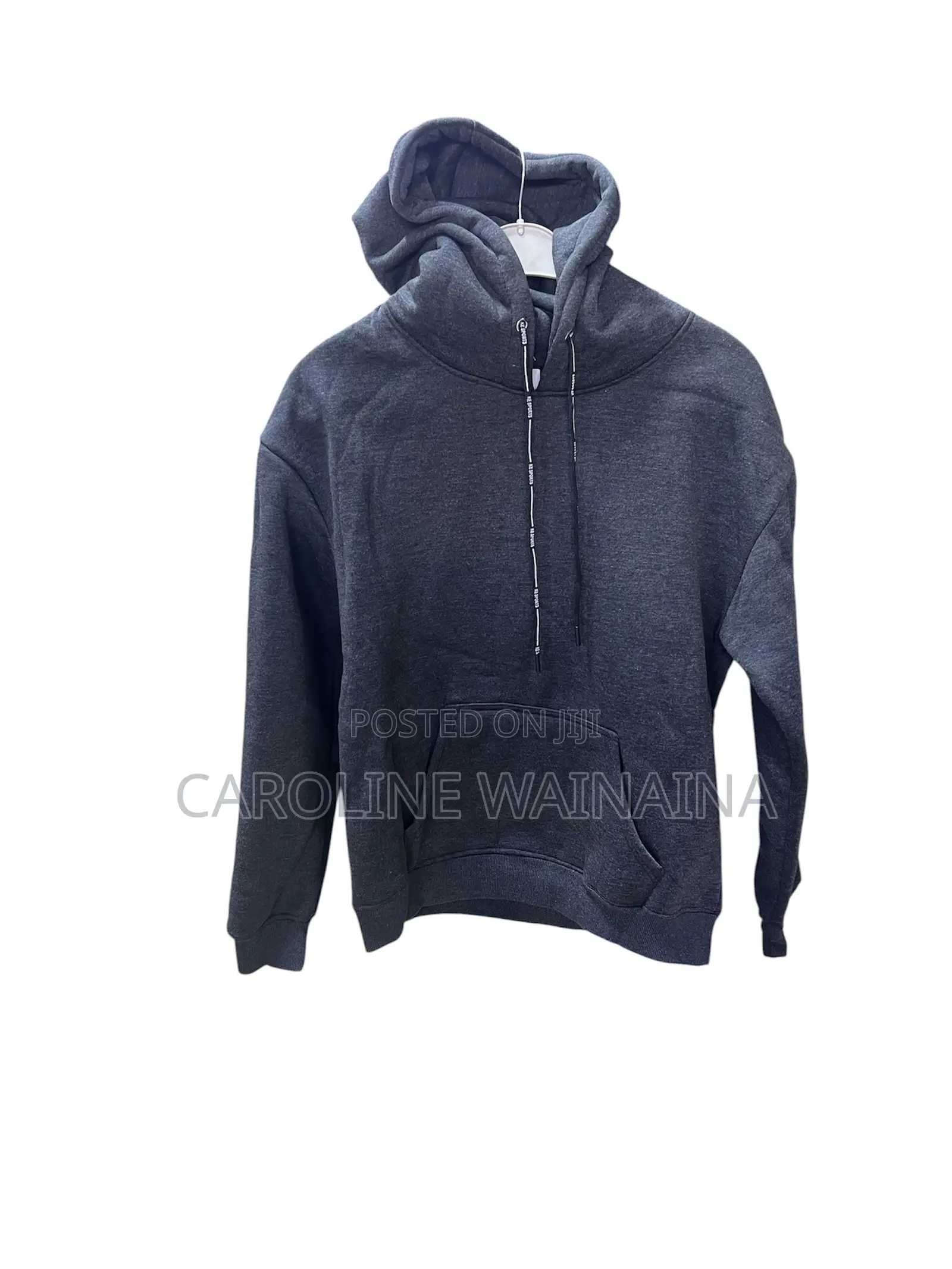 Plain Dark Grey Hoodie