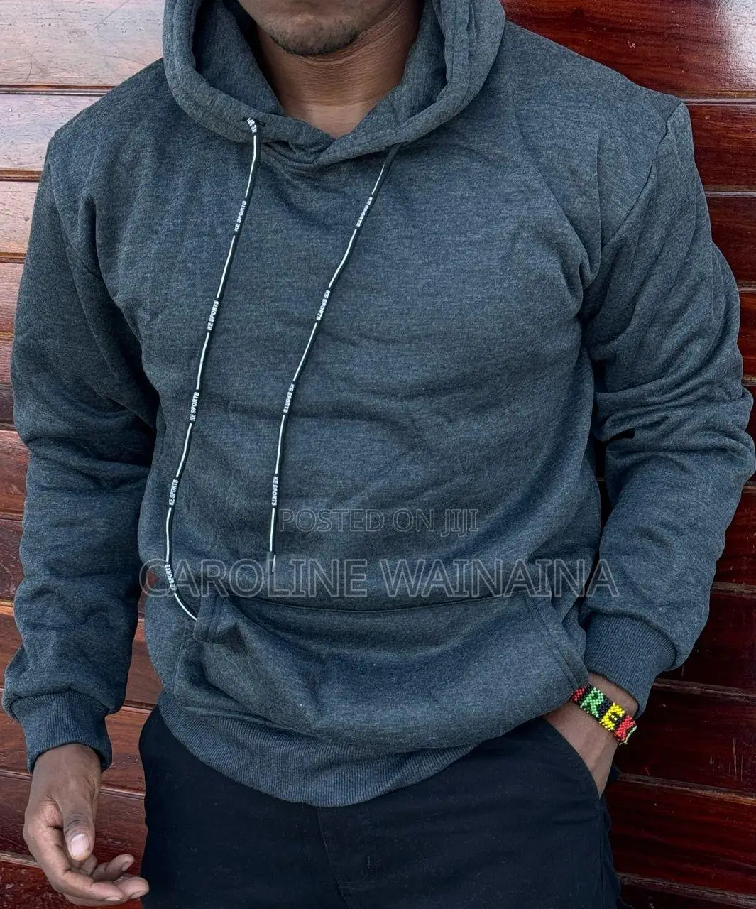 Plain Dark Grey Hoodie