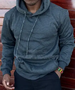 Plain Dark Grey Hoodie