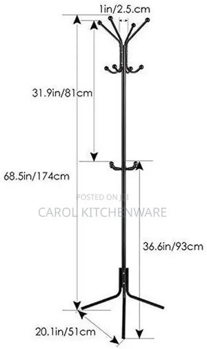 Metallic Coat And Bag Hanger Stand