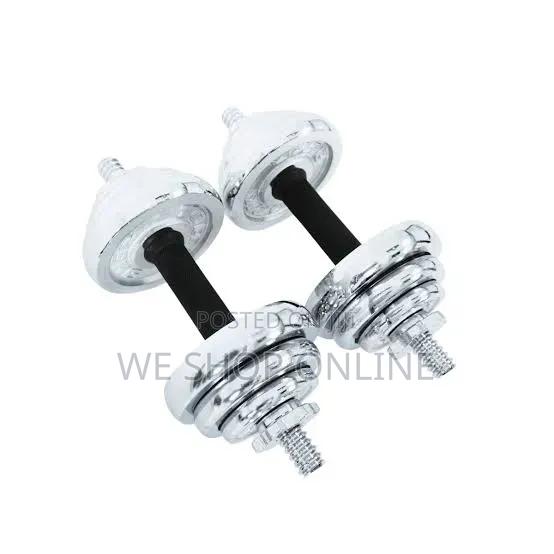 20kg Chrome Adjustable Dumbells - thumbnail 3