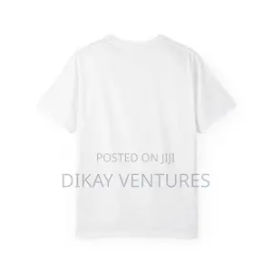 White T-Shirt Printed With Kenyan Flag