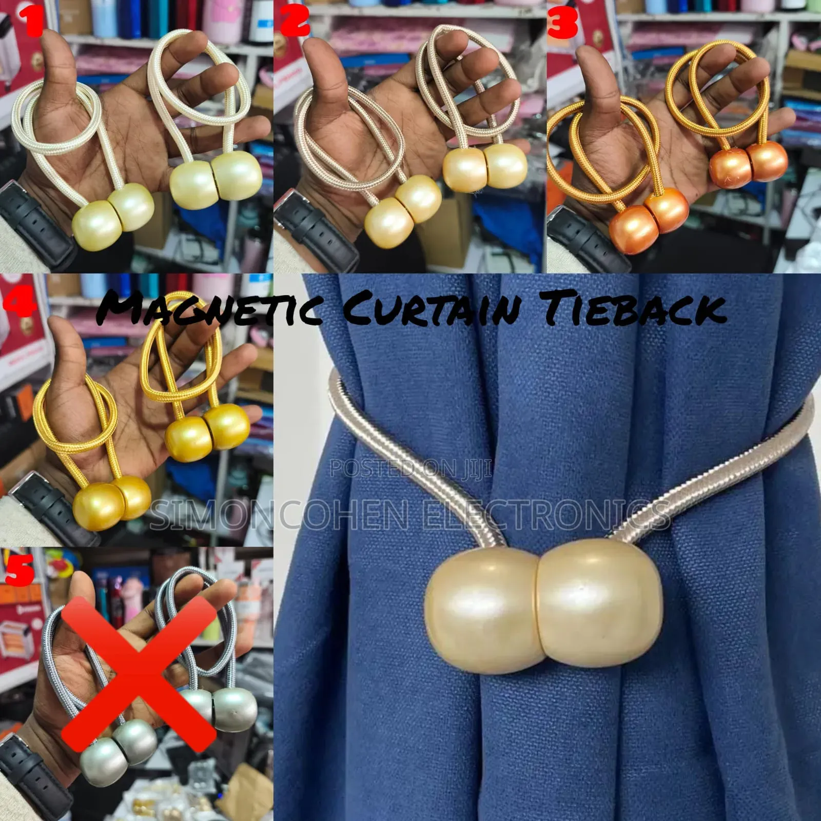 Magnetic Curtain Tieback Comes as a Pair(2pcs)