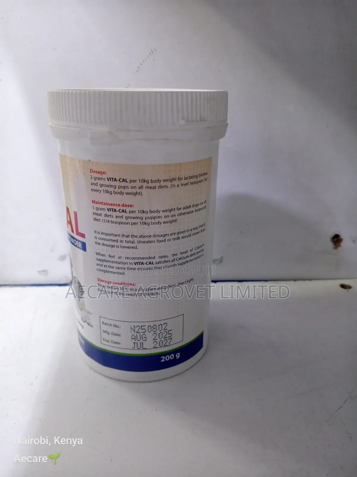 Vita-cal Fortified Calcium Lactate Powder 200gram