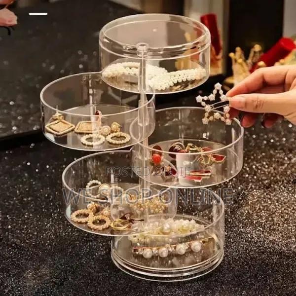 5 Layered Rotating Acrylic Round Jewelry Organizer