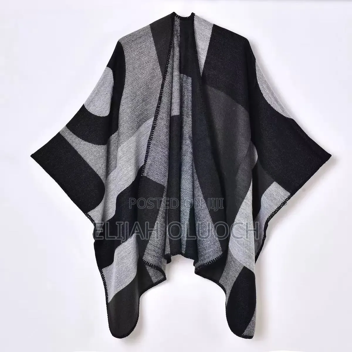 Multicolored Women's Geometric Wrap Shawl/Poncho