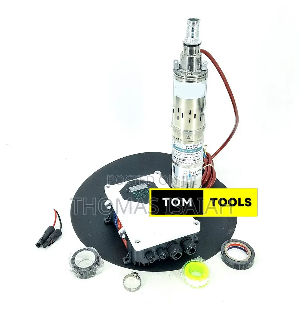 70m Dc 24v 250w Solar Brushless Screw Pump With Controller