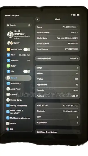 Apple iPad mini 6 64 GB Gray