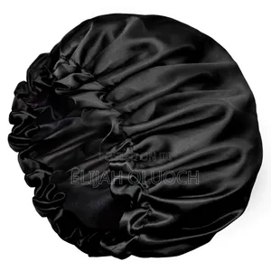 Black Satin Hair Bonnet*
 Adjustable
 *Material* Satin