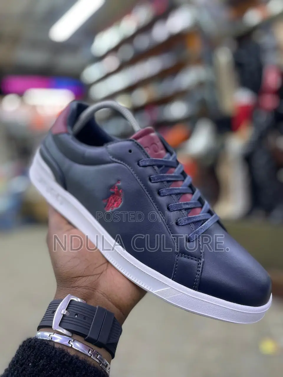 Polo Ralph Lauren Heritage Aera Suede-Paneled Trainer.