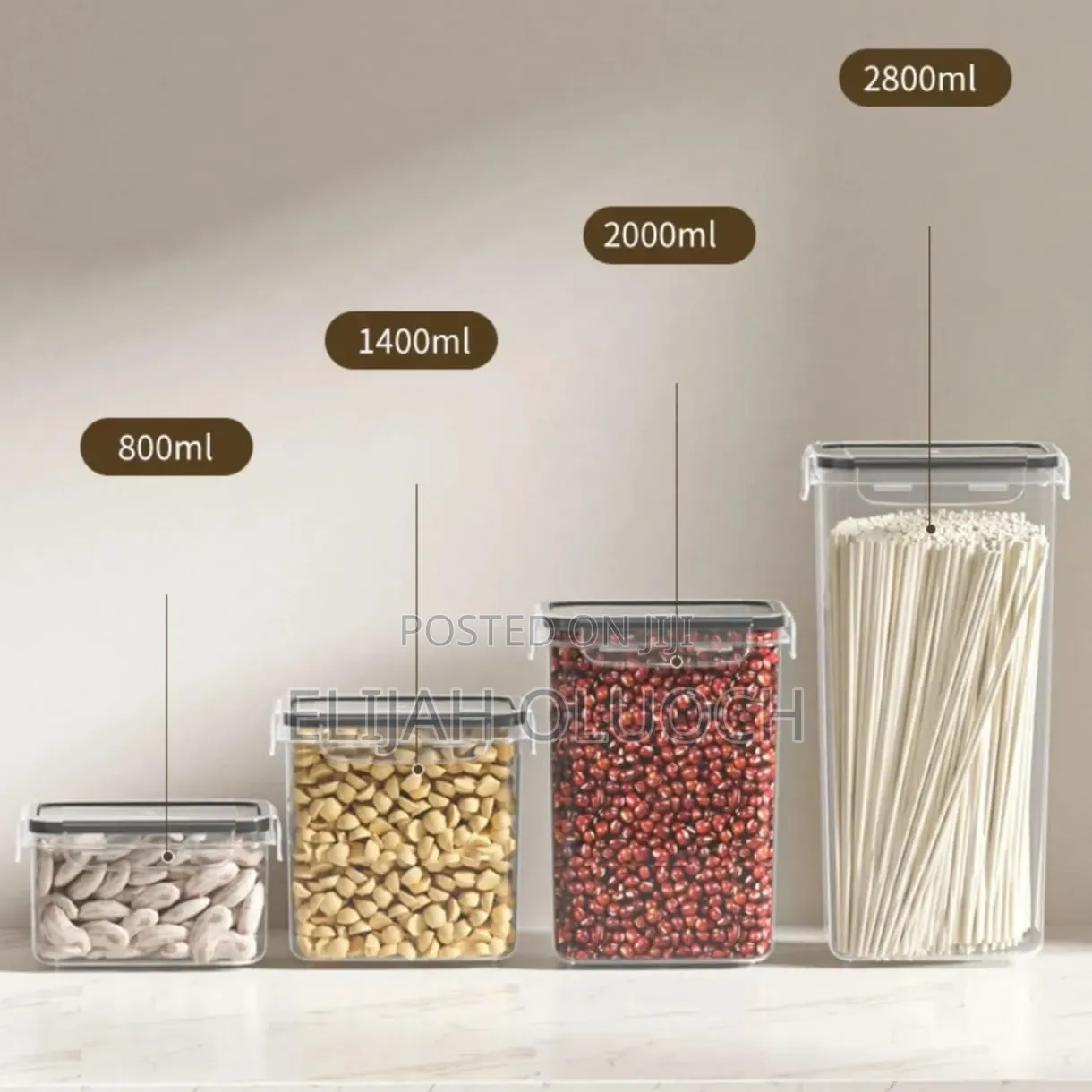 8pcs Airtight Pantry Cereal Containers
