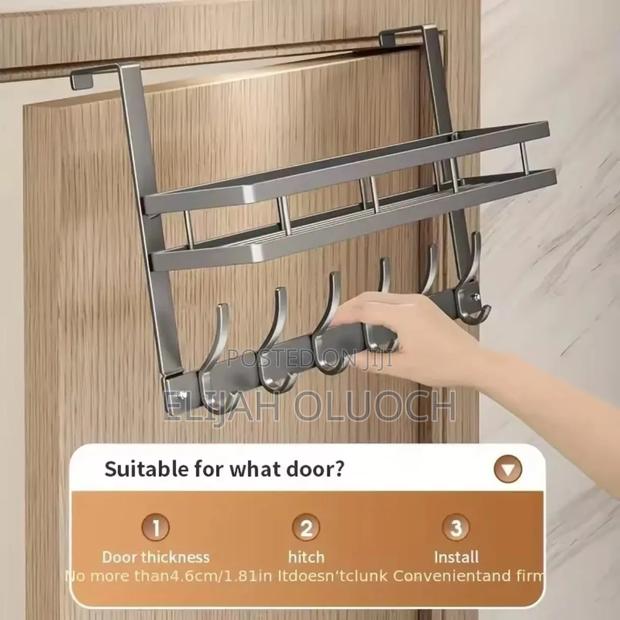 Over the Door Multipurpose Hanger With Hooks - thumbnail 2