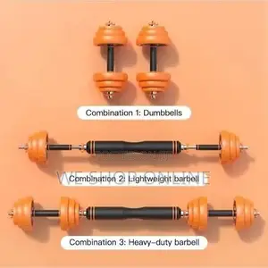 20kg Adjustable Orange Dumbbells/Barbells