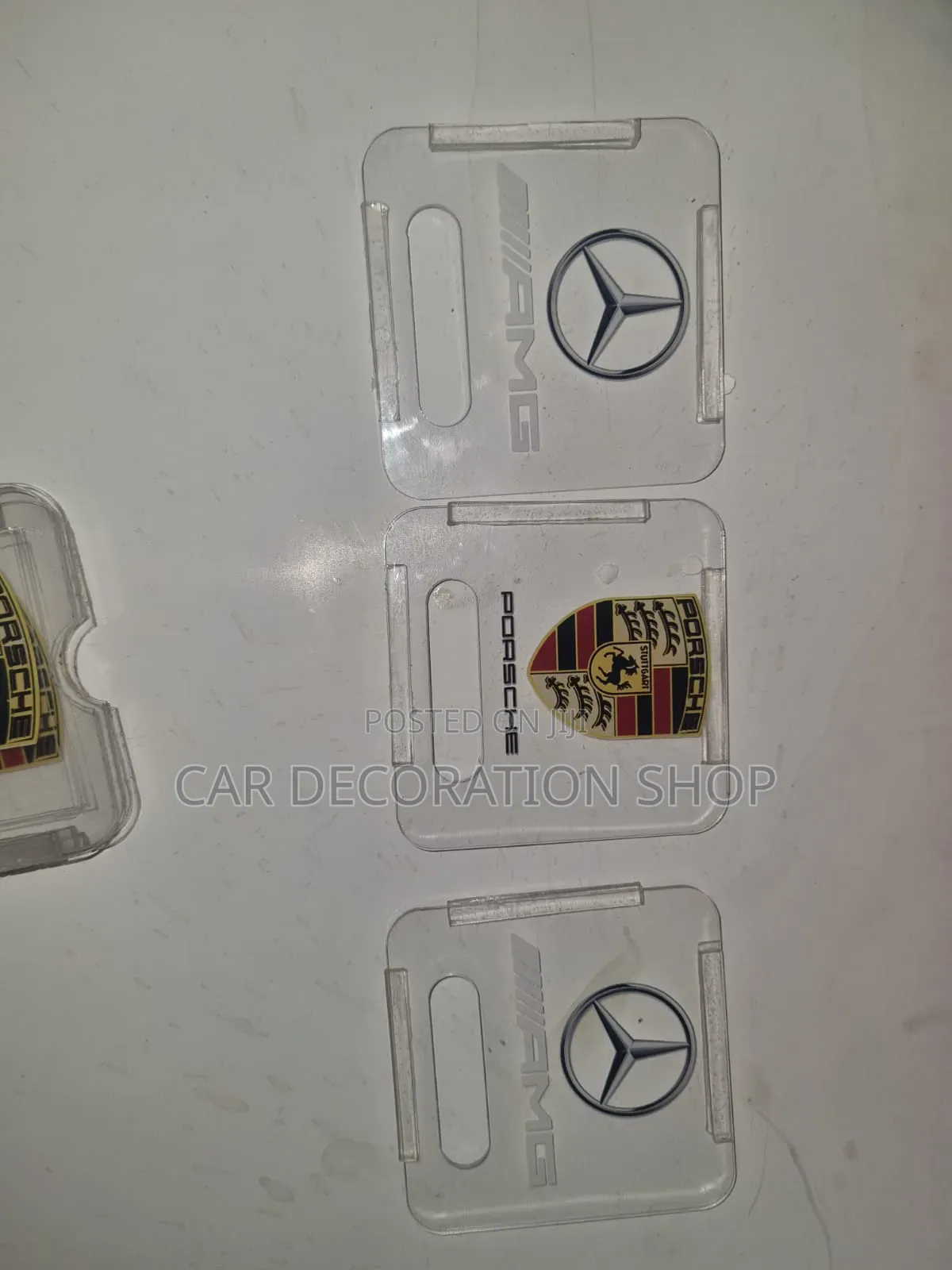 Clear Printed Car Logo Insurance Pockets for Mercedes,Porsche