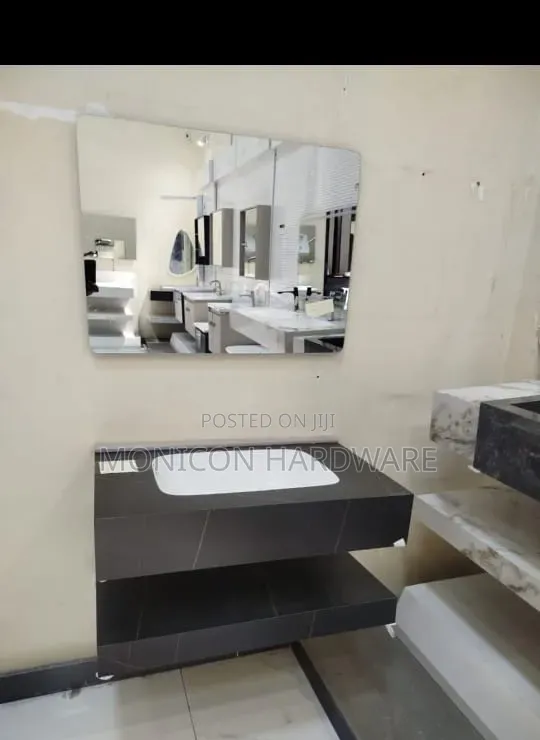 Vanity Cabinet-marble Black And White