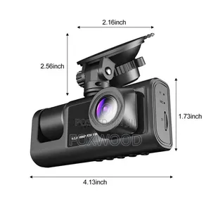3in1 Lens Car Dash Cam 1080p