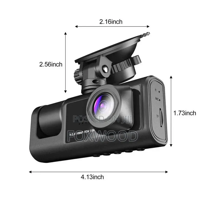 3in1 Lens Car Dash Cam 1080p