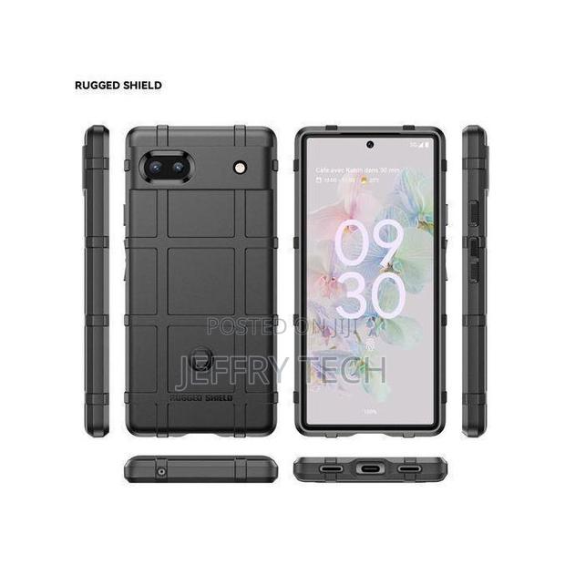 Google Pixel 6a Rugged Shield Protective Back Case - Black