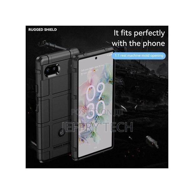 Google Pixel 6a Rugged Shield Protective Back Case - Black - thumbnail 2