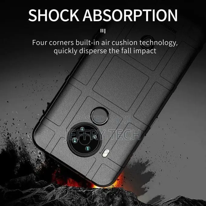 Rugged Shield Drop-Resistant Tpu Cover Case for Nokia 3.4