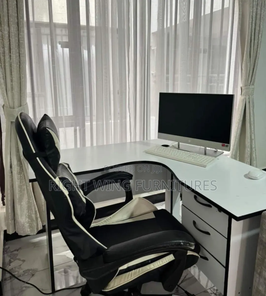 L Shape Office Desk+Gaming Chair